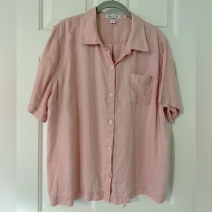 Coldwater Creek 100% Linen Camp Shirt PXL